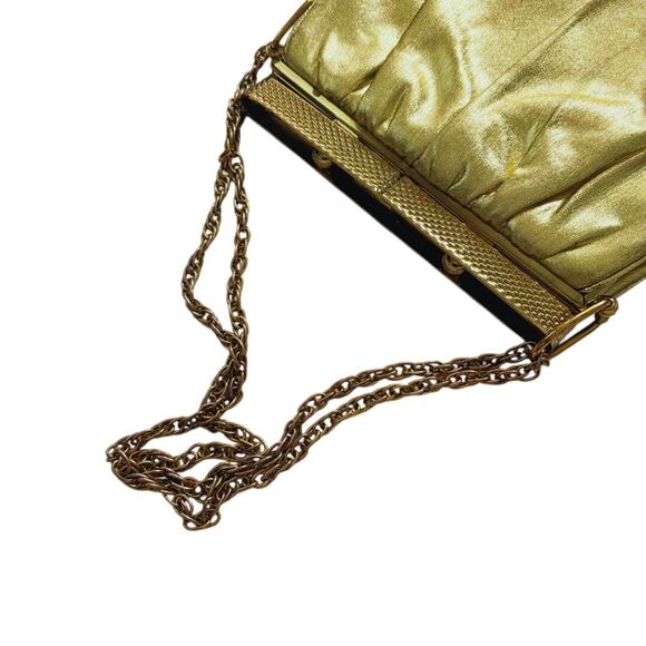 Vintage 1950s Gold Lamé Evening Bag - Picture 4 of 15